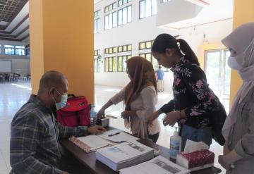 NZMATES menyediakan masker gratis bagi para peserta pelatihan 